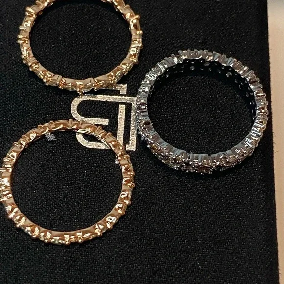 Bomb Party Ring 9 Hustle And Heart Luxe Band Smokey Topaz Brown Tourmaline W/CZ - Picture 6 of 7